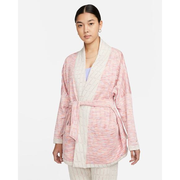 Nike Yoga Therma-FIT Luxe Women's Jacquard Top Jacket Reversible Small NEW - Picture 2 of 7